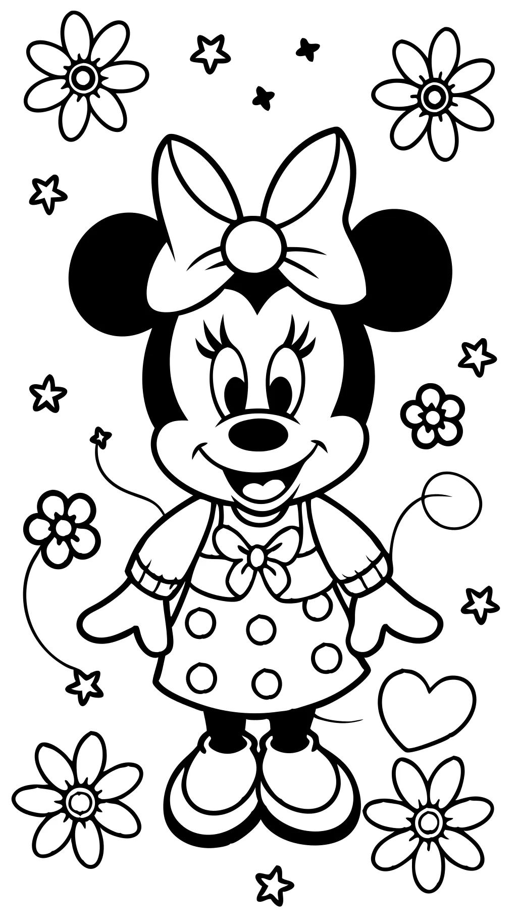 Páginas para colorear de Minnie Mouse imprimibles